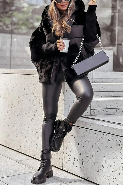 Damen Kapuzenjacke – Weiche Oversize Teddy-Optik-Women Outerwear-Alpenkind