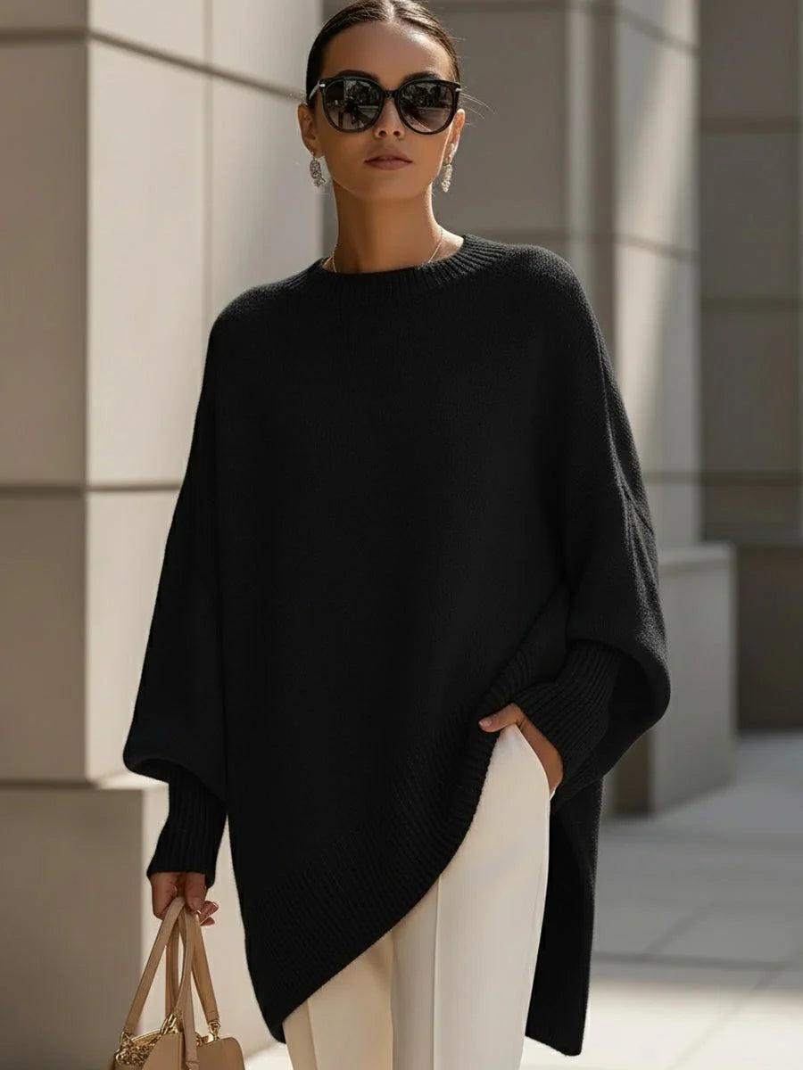 Damen Oversize Pullover mit Rundhalsausschnitt-Women Sweaters-Alpenkind