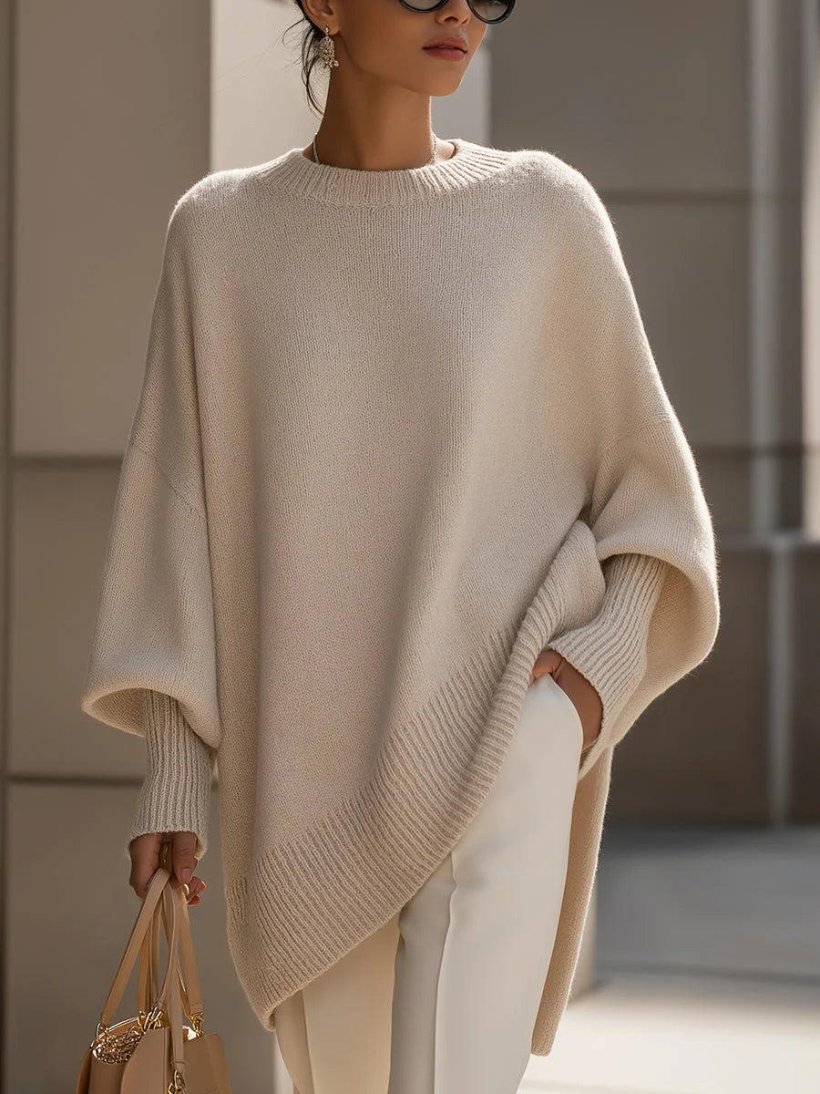 Damen Oversize Pullover mit Rundhalsausschnitt-Women Sweaters-Alpenkind