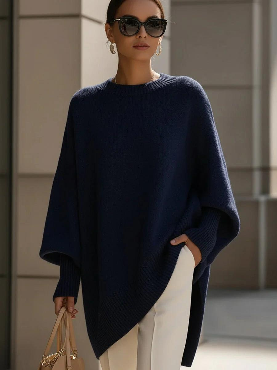 Damen Oversize Pullover mit Rundhalsausschnitt-Women Sweaters-Alpenkind