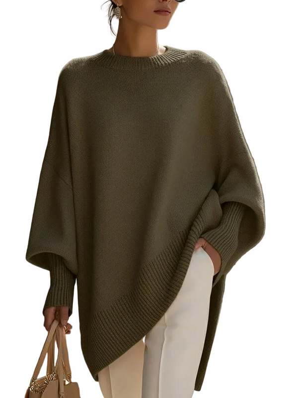 Oversize Damenpullover aus Wollmischung – gemütliche Eleganz im modernen Design-Women Sweaters-Alpenkind