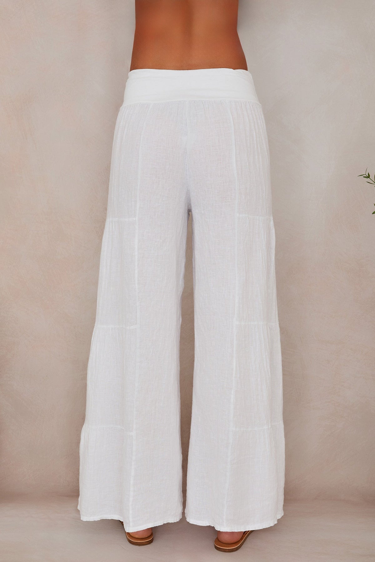 Damen Palazzo-Hose mit weitem Bein und Stufen-Design-Pants for Women-Alpenkind
