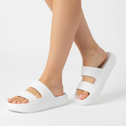 Damen-Pantoletten mit zwei Riemen-Footwear for women-Alpenkind