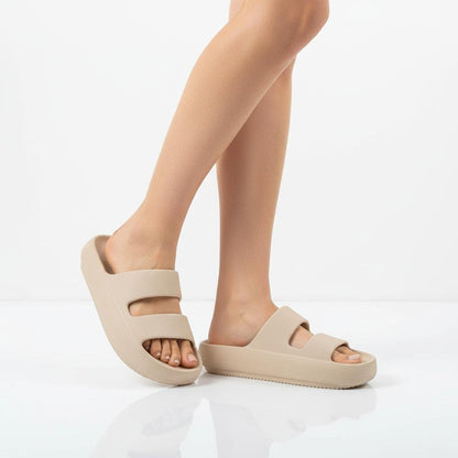Damen-Pantoletten mit zwei Riemen-Footwear for women-Alpenkind