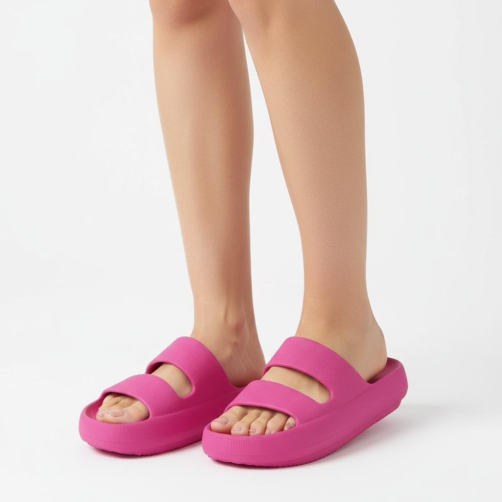 Damen-Pantoletten mit zwei Riemen-Footwear for women-Alpenkind