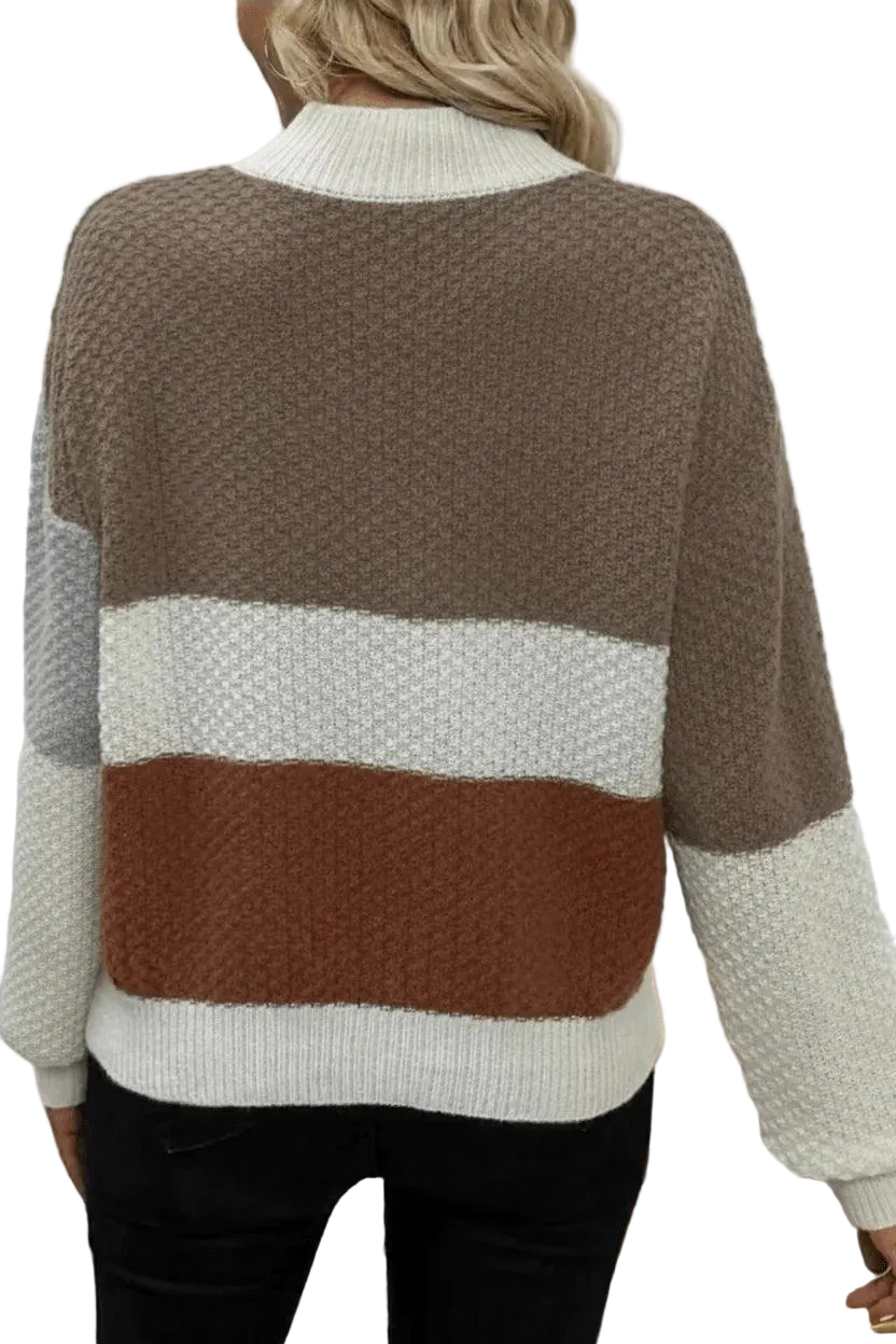 Damen Patchwork Strickpullover-Women Sweaters-Alpenkind