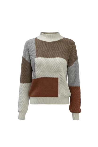 Damen Patchwork Strickpullover-Women Sweaters-Alpenkind