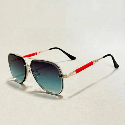 Damen Piloten Sonnenbrille mit Doppelstegrahmen-Glasses for women-Alpenkind