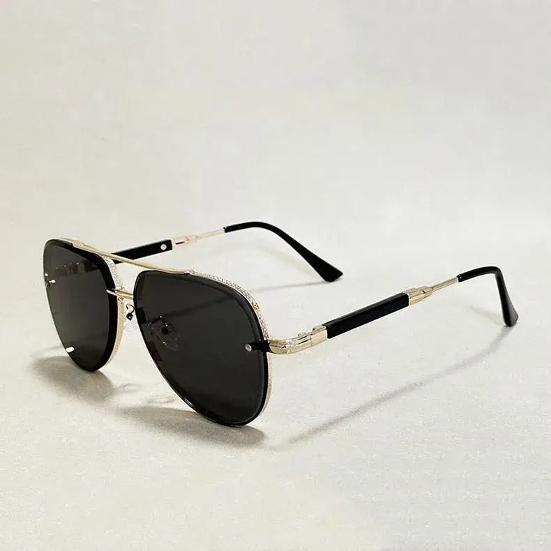 Damen Piloten Sonnenbrille mit Doppelstegrahmen-Glasses for women-Alpenkind