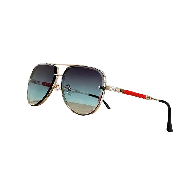 Damen Piloten Sonnenbrille mit Doppelstegrahmen-Glasses for women-Alpenkind