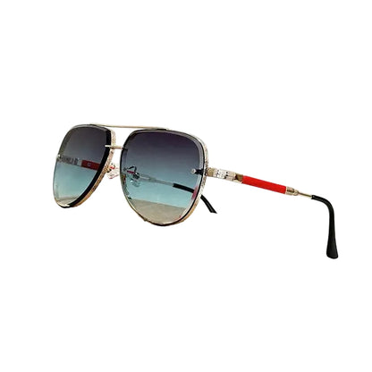 Damen Piloten Sonnenbrille mit Doppelstegrahmen-Glasses for women-Alpenkind