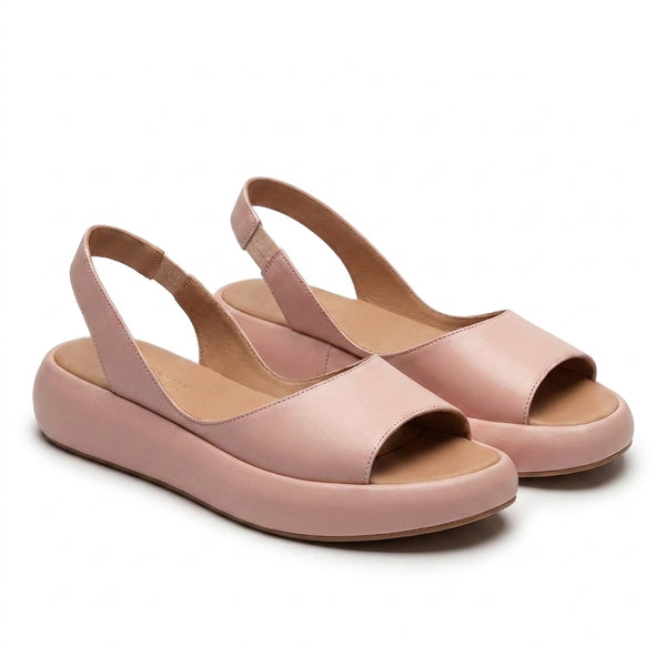 Damen Plateau Sandalen mit Slingback Riemen und offener Zehenpartie-Footwear for women-Alpenkind