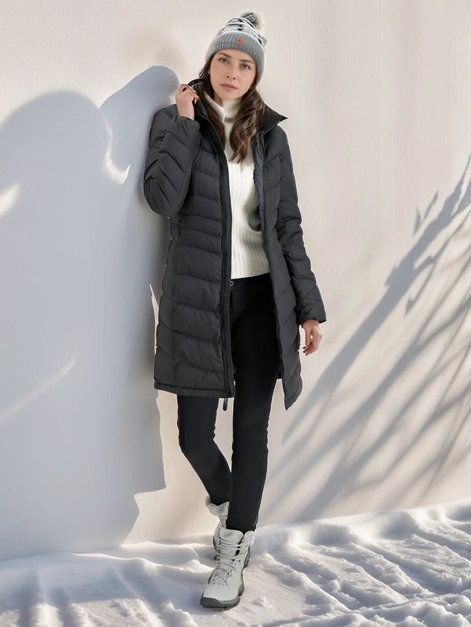 Damen Pufferjacke mit Kapuze und Reißverschluss-Jacket for women-Alpenkind