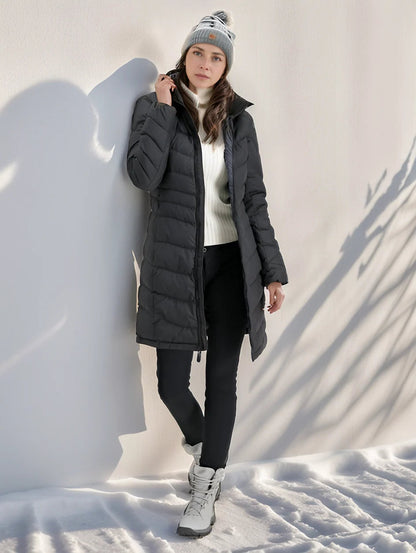 Damen Pufferjacke mit Kapuze und Reißverschluss-Jacket for women-Alpenkind