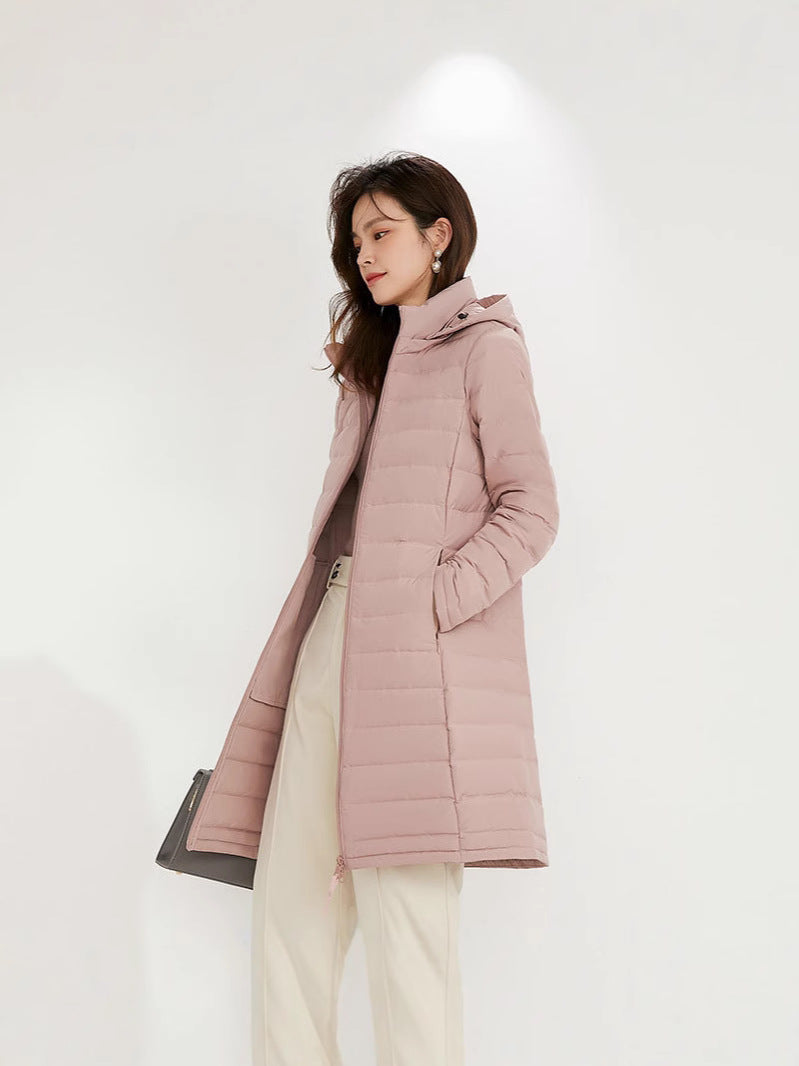 Damen Pufferjacke mit Kapuze und Reißverschluss-Jacket for women-Alpenkind