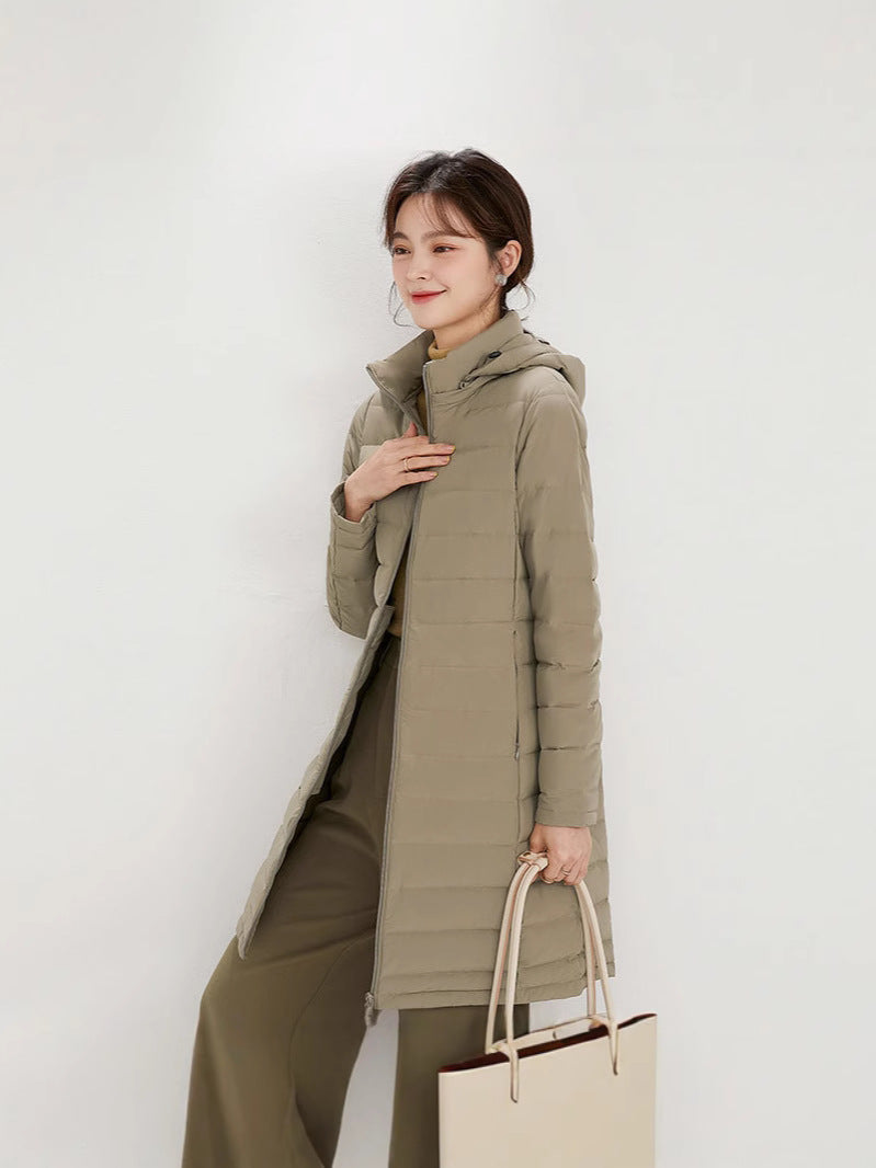 Damen Pufferjacke mit Kapuze und Reißverschluss-Jacket for women-Alpenkind