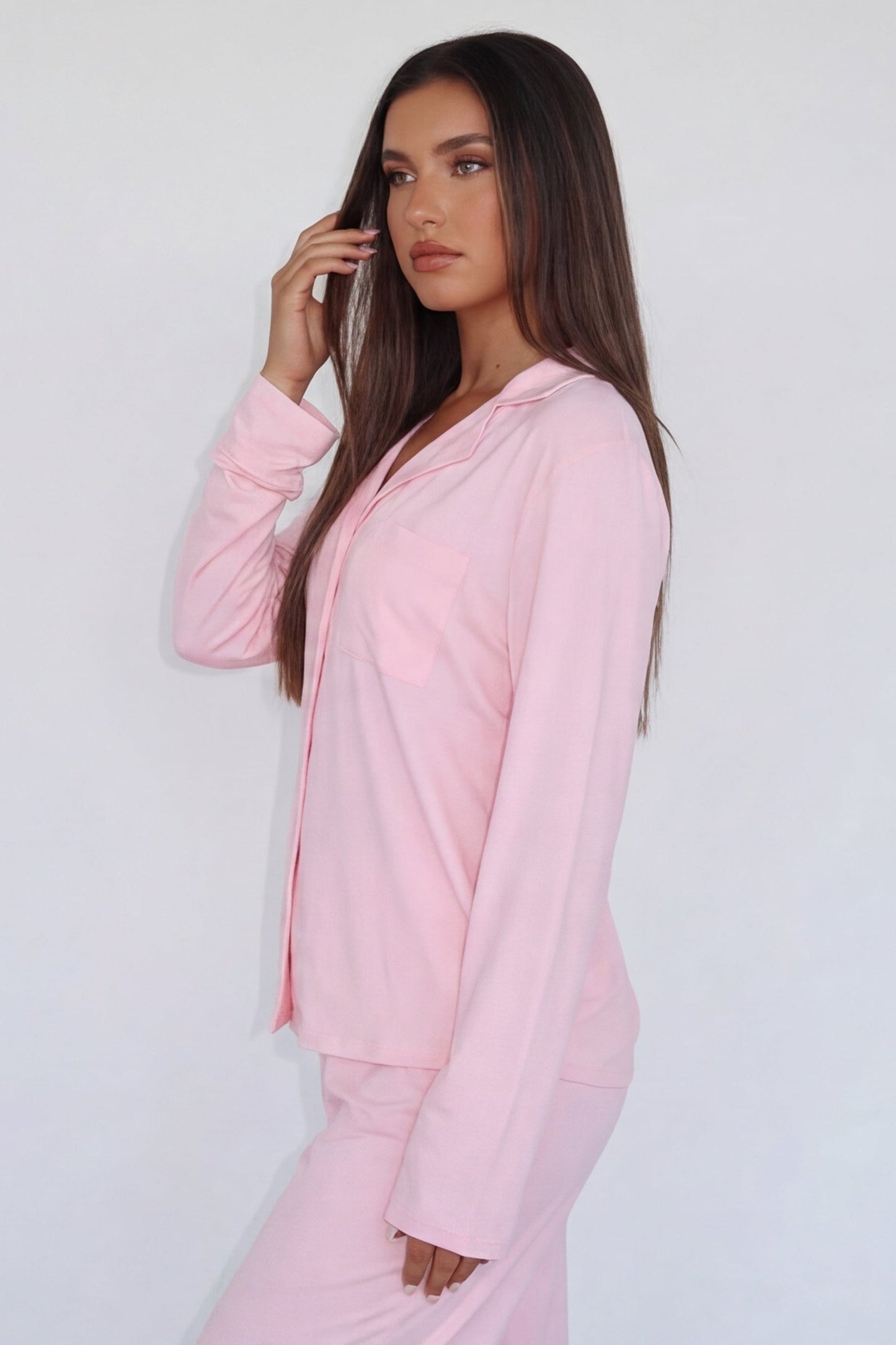 Damen-Pyjama-Set mit Knopfleiste und Reverskragen-Sets for women-Alpenkind