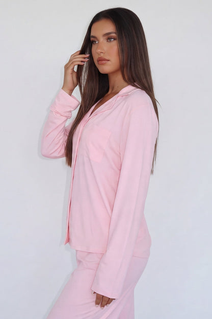 Damen-Pyjama-Set mit Knopfleiste und Reverskragen-Sets for women-Alpenkind
