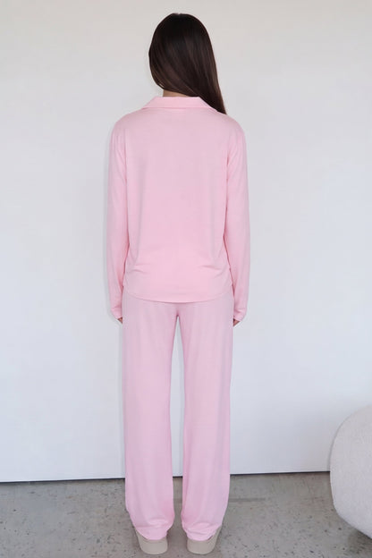 Damen-Pyjama-Set mit Knopfleiste und Reverskragen-Sets for women-Alpenkind