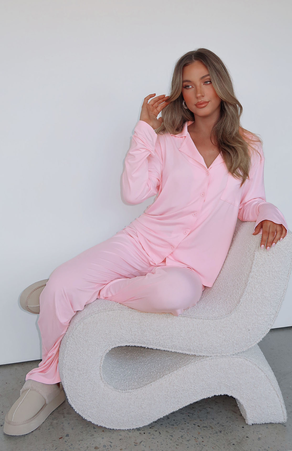 Damen-Pyjama-Set mit Knopfleiste und Reverskragen-Sets for women-Alpenkind