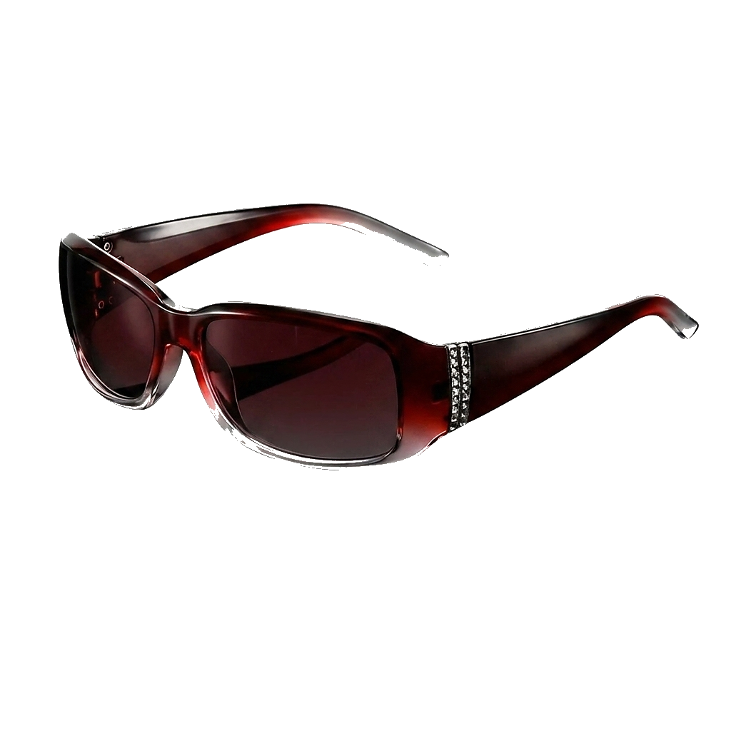 Damen Rechteckige Sonnenbrille mit Zierdetail an den Bügeln-Glasses for women-Alpenkind