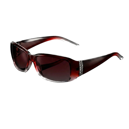 Damen Rechteckige Sonnenbrille mit Zierdetail an den Bügeln-Glasses for women-Alpenkind