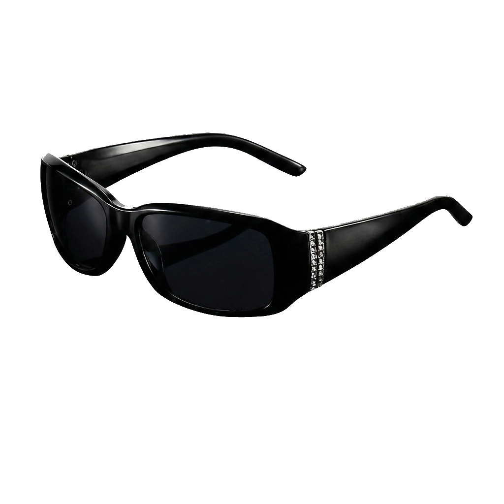 Damen Rechteckige Sonnenbrille mit Zierdetail an den Bügeln-Glasses for women-Alpenkind
