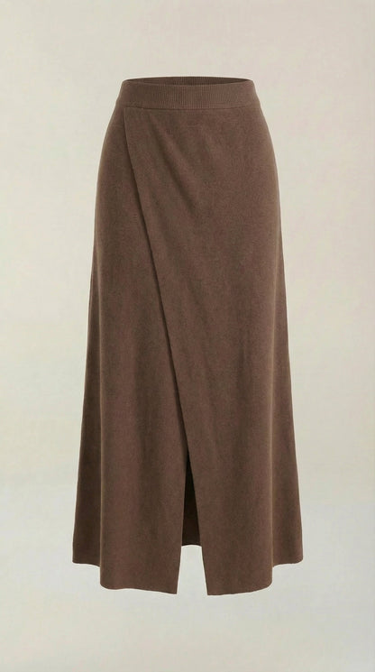 Damen-Rock in Wickeloptik mit Midi-Länge und vorderem Schlitz-Skirt for women-Alpenkind