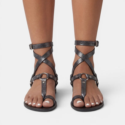 Damen-Sandalen im Gladiator-Stil zum Wickeln-Footwear for women-Alpenkind