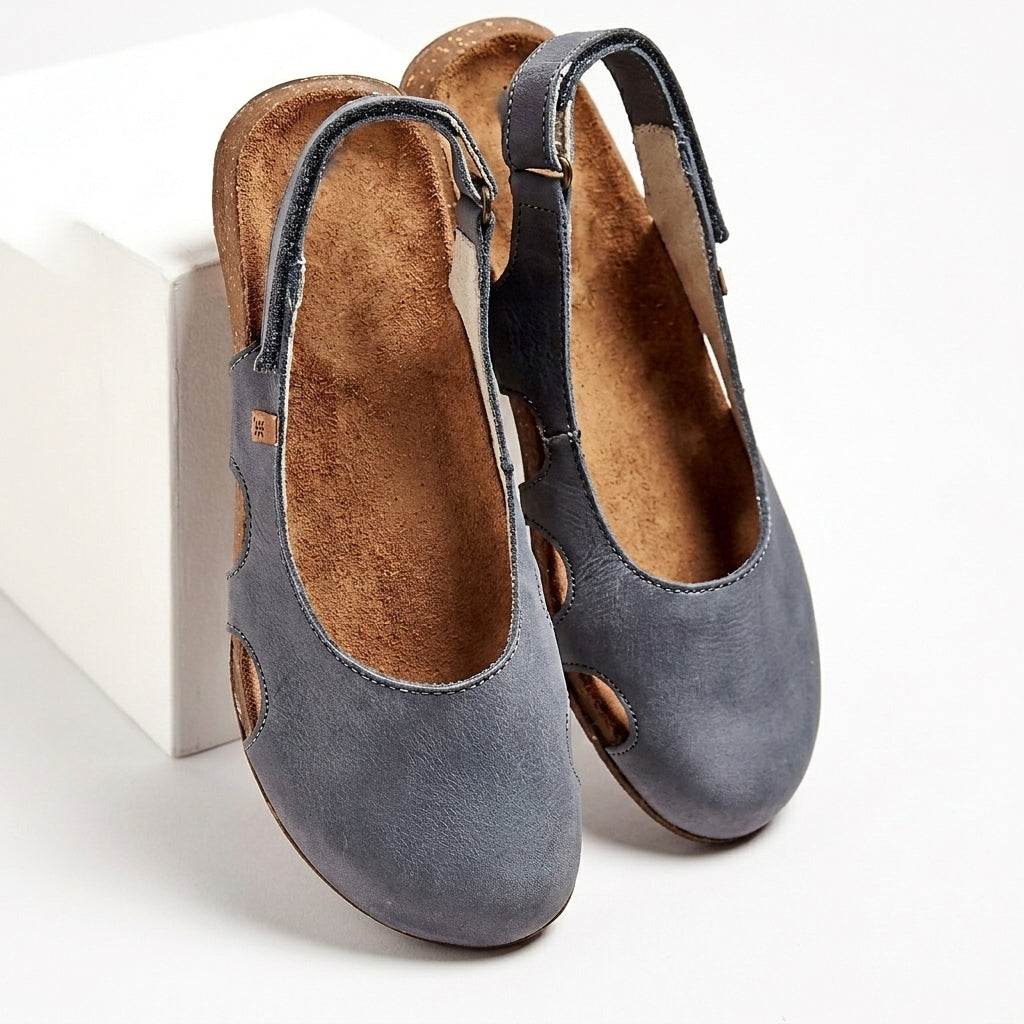 Damen-Sandalen mit geschlossener Zehenpartie und Fersenriemen-Footwear for women-Alpenkind