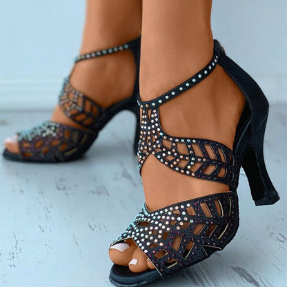 Damen Sandalen mit offener Vorderpartie und strukturiertem Riemendesign-Footwear for women-Alpenkind