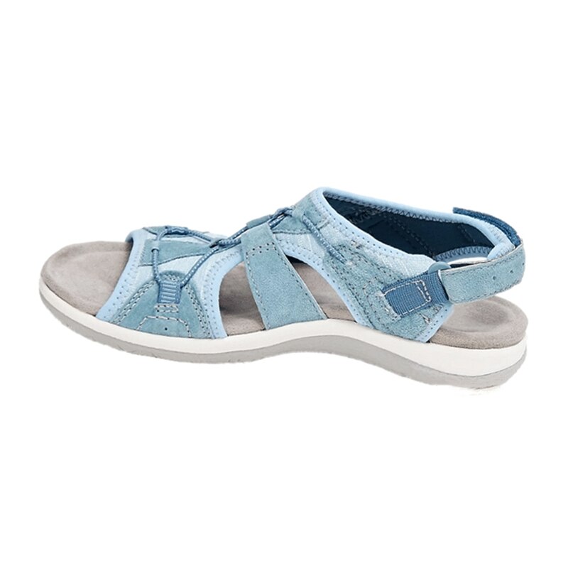Damen-Sandalen mit offener Zehenpartie, Bungee-Kordelzug und Fersenriemen-Footwear for women-Alpenkind