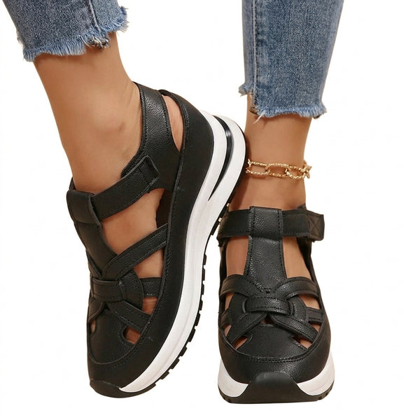 Damen-Sandalen mit Plateau-Sohle und Cut-Out-Design-Footwear for women-Alpenkind