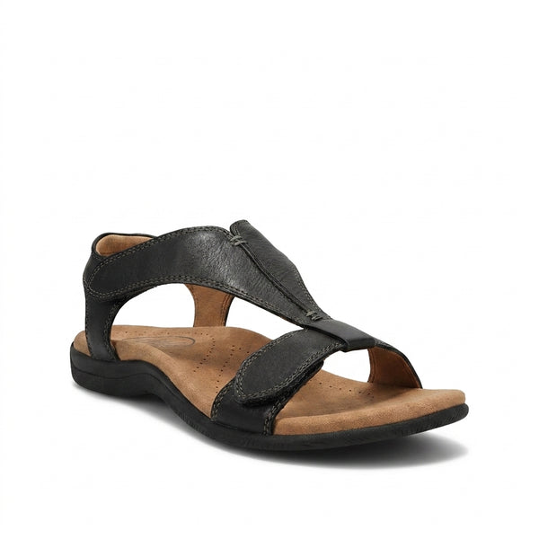 Damen Sandalen mit T-Riemen und Klettverschlüssen-Footwear for women-Alpenkind