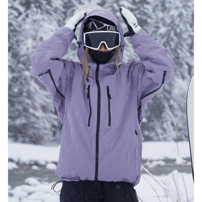 Damen-Schneejacke mit Kapuze und durchgehendem Reißverschluss-Jacket for women-Alpenkind