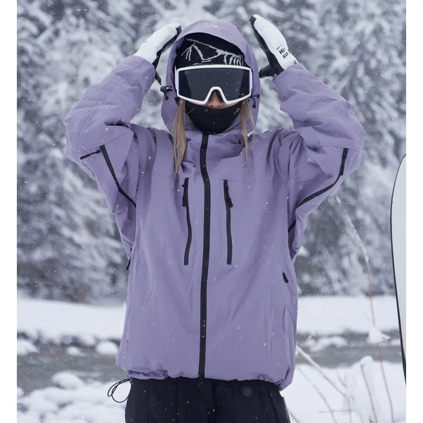 Damen-Schneejacke mit Kapuze und durchgehendem Reißverschluss-Jacket for women-Alpenkind