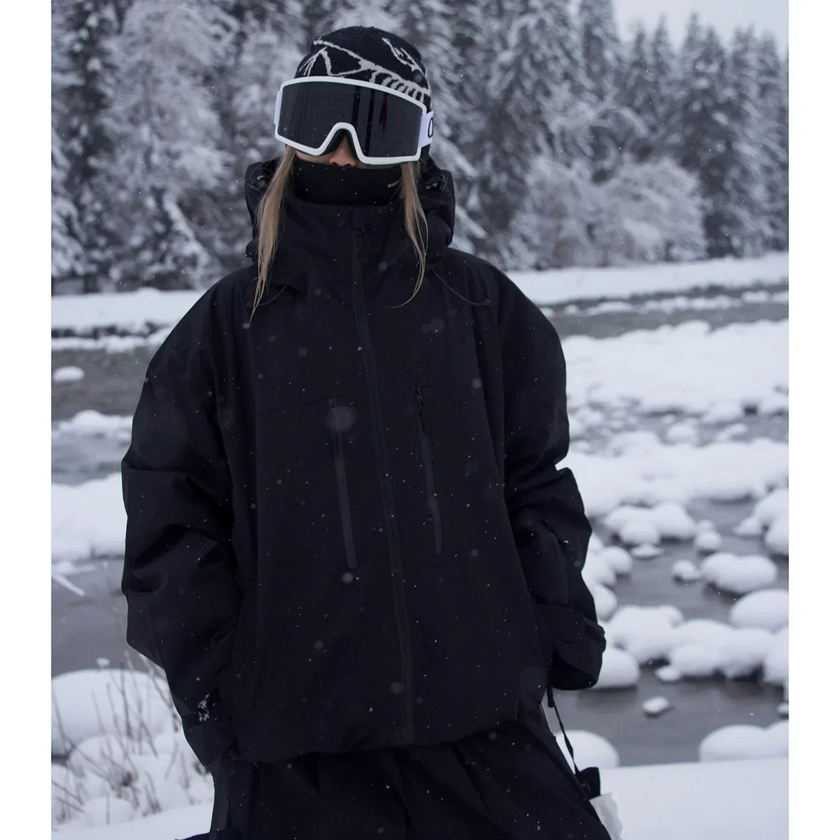 Damen-Schneejacke mit Kapuze und durchgehendem Reißverschluss-Jacket for women-Alpenkind