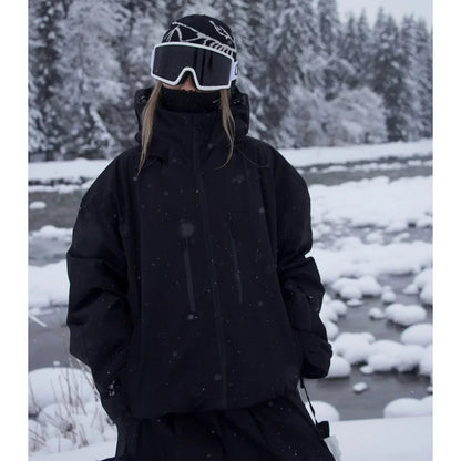 Damen-Schneejacke mit Kapuze und durchgehendem Reißverschluss-Jacket for women-Alpenkind