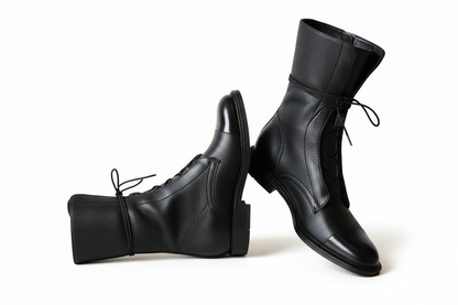 Damen Schnürstiefel mit Kontrastkappe-Footwear for women-Alpenkind