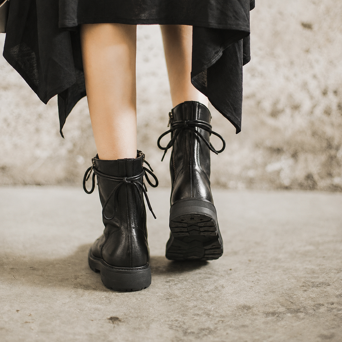 Damen-Schnürstiefeletten mit seitlichem Reißverschluss-Footwear for women-Alpenkind