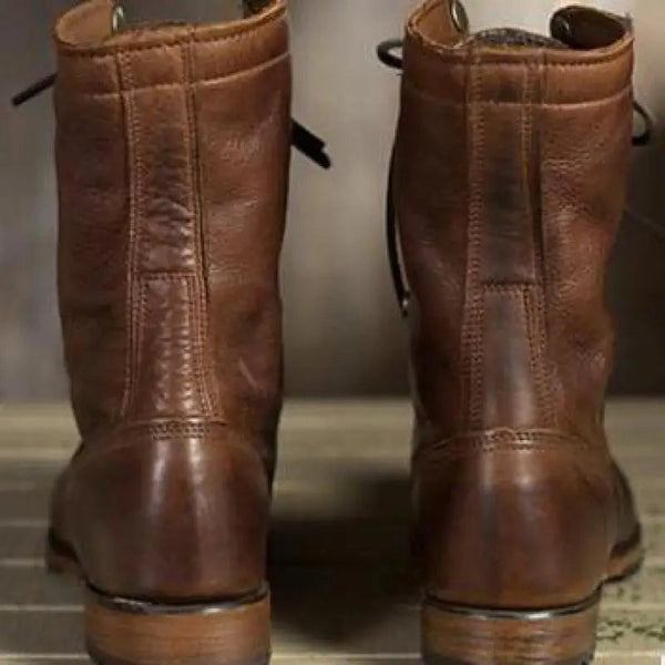 Damen-Schnürstiefeletten mit Umschlagmanschette-Footwear for women-Alpenkind