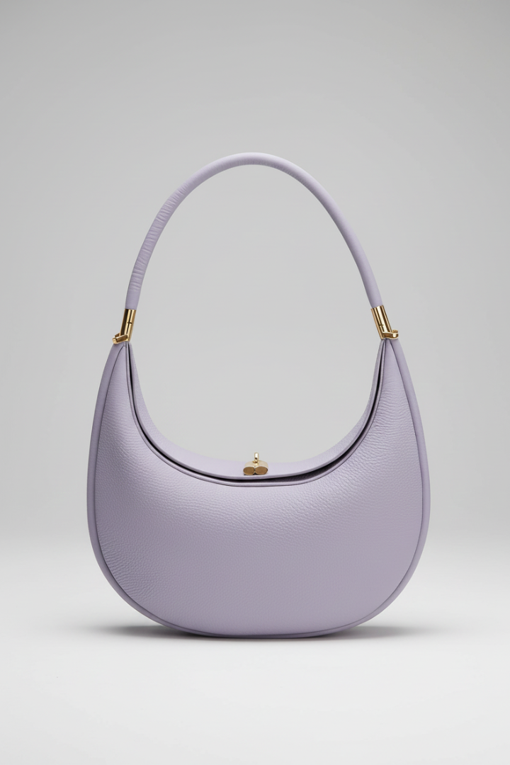 Damen Schultertasche mit gebogener Silhouette und Tragegriff-Women Accessories-Alpenkind