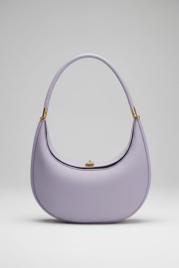 Damen Schultertasche mit gebogener Silhouette und Tragegriff-Women Accessories-Alpenkind