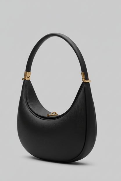 Damen Schultertasche mit gebogener Silhouette und Tragegriff-Women Accessories-Alpenkind