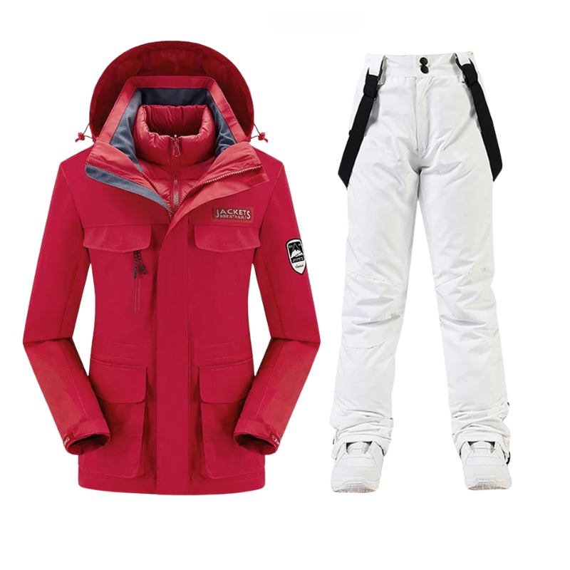 Damen-Set aus Kapuzenjacke und Latzhose-Sets for women-Alpenkind