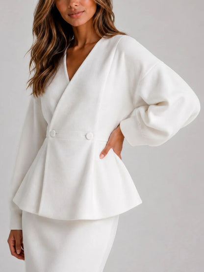 Damen-Set aus Peplum-Blazer und Maxirock-Sets for women-Alpenkind