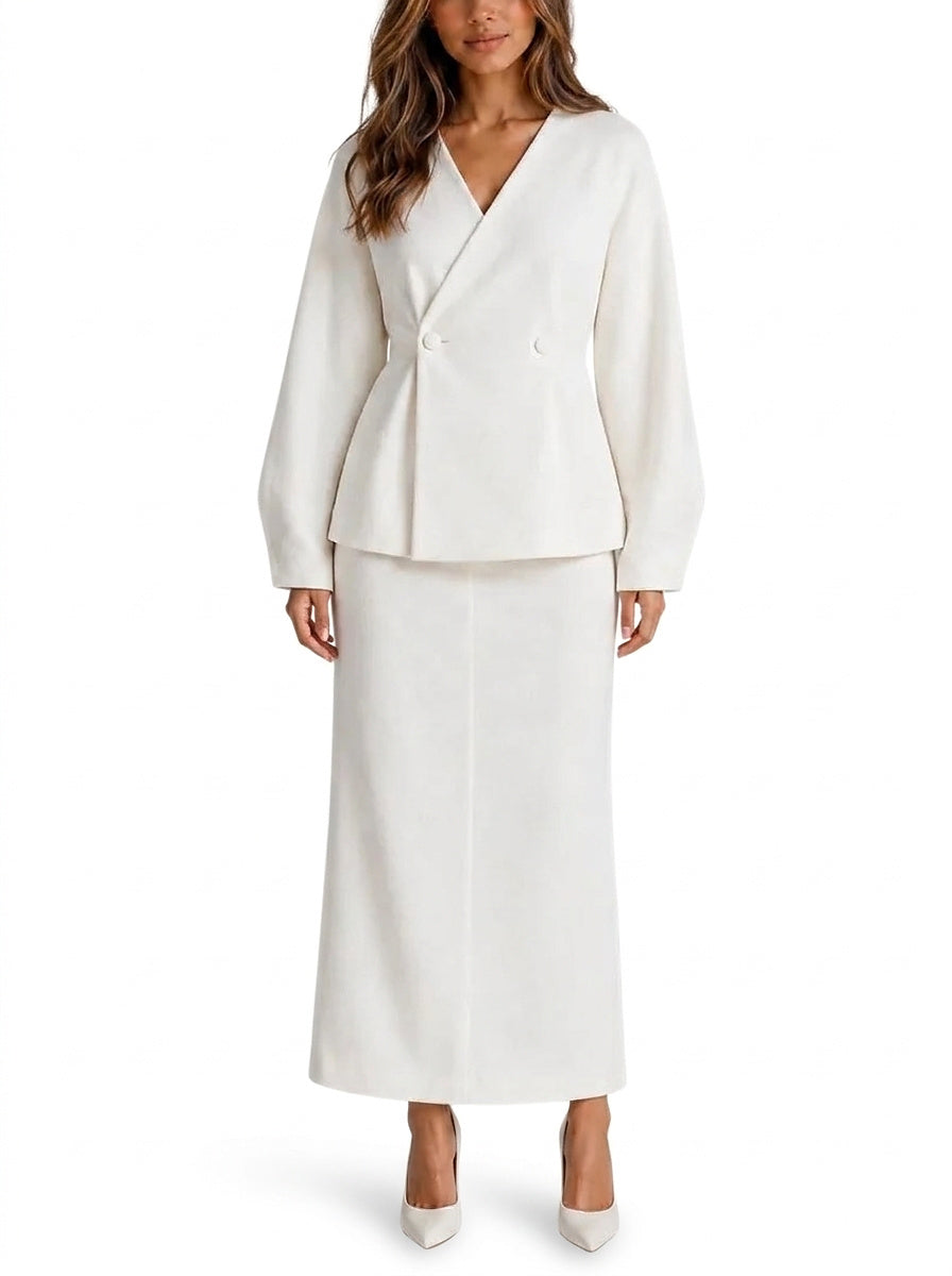 Damen-Set aus Peplum-Blazer und Maxirock-Sets for women-Alpenkind