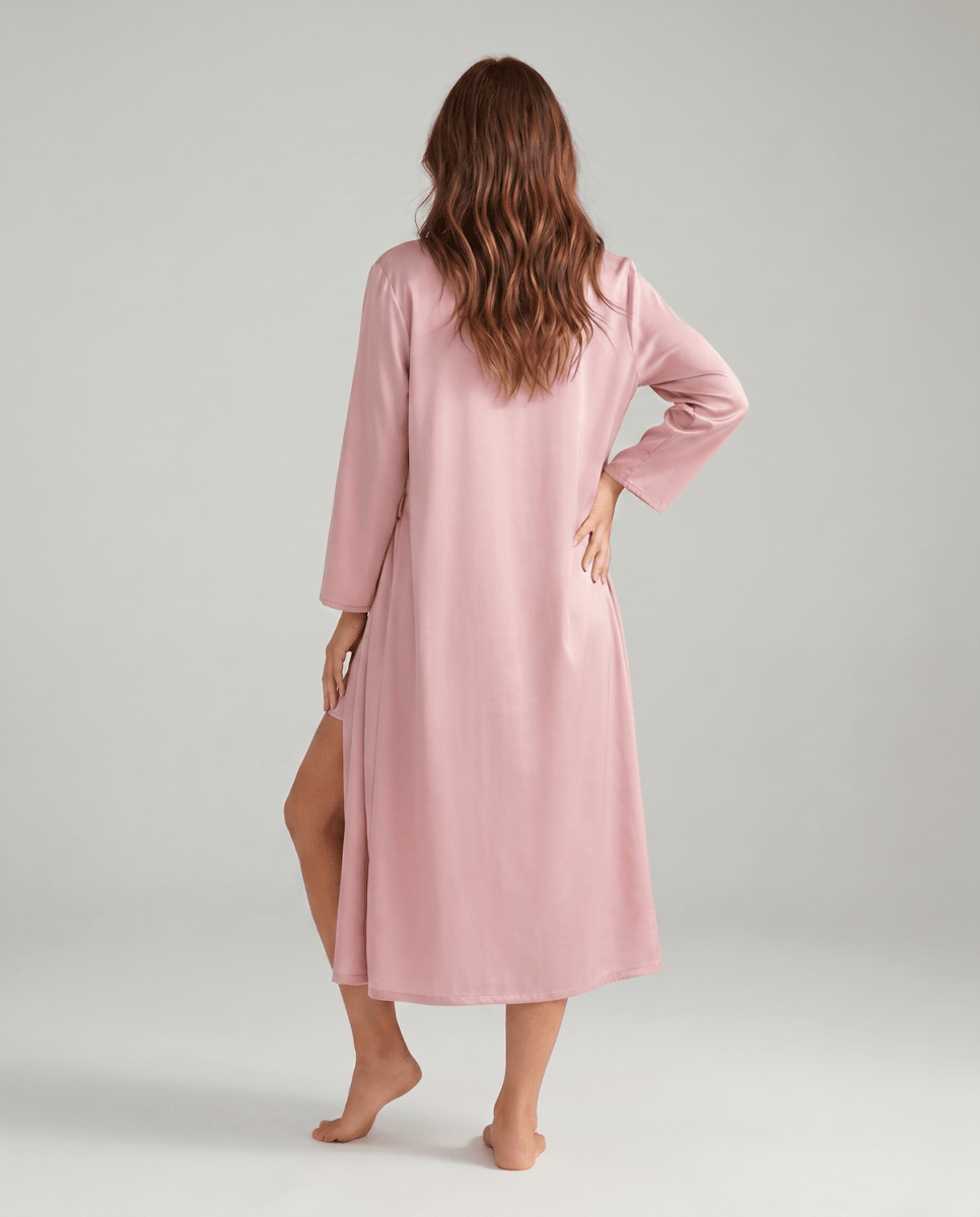 Damen-Set aus Satin-Camisole und Morgenmantel-Sets for women-Alpenkind