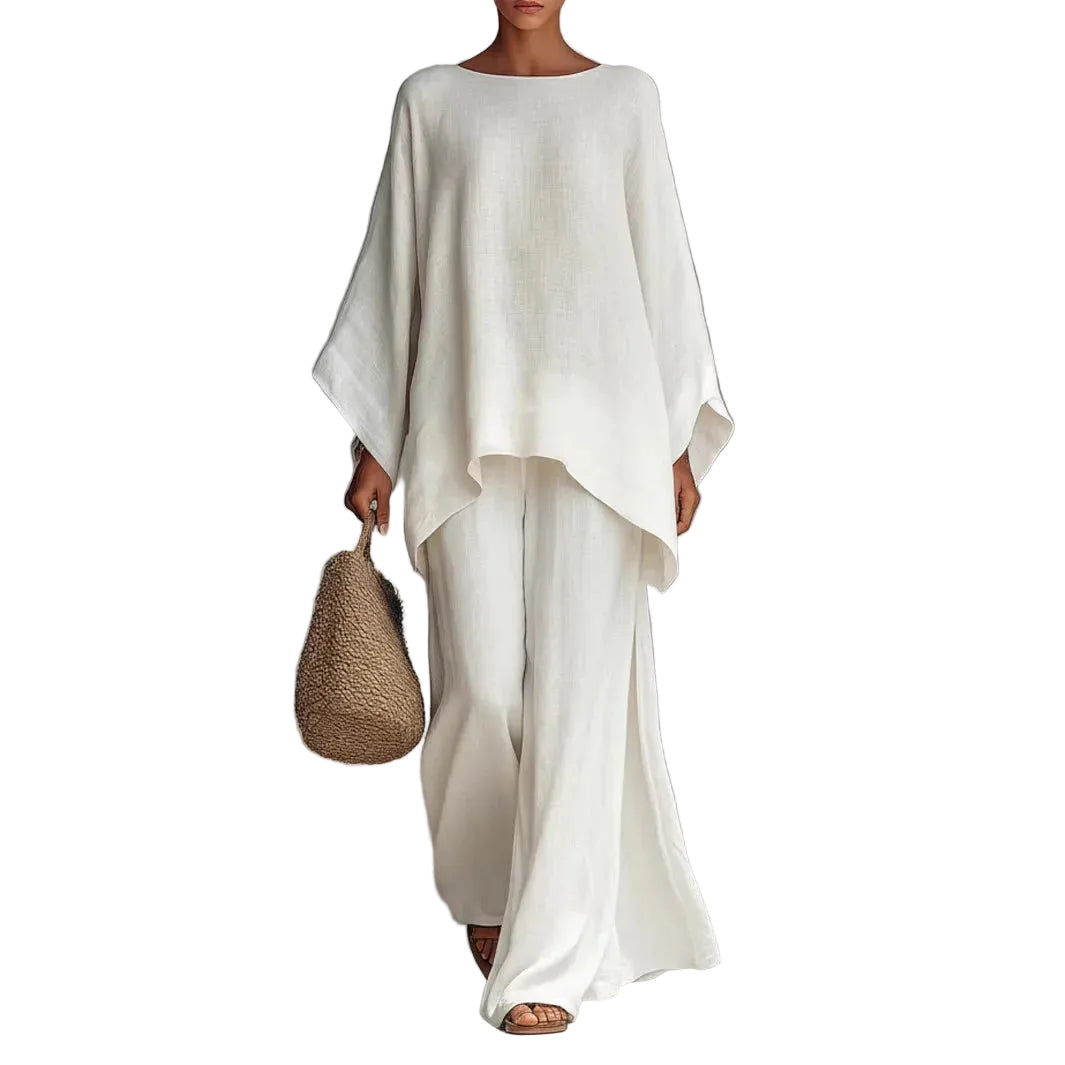 Damen-Set Langarm-Tunika und Hose mit weitem Bein-Sets for women-Alpenkind