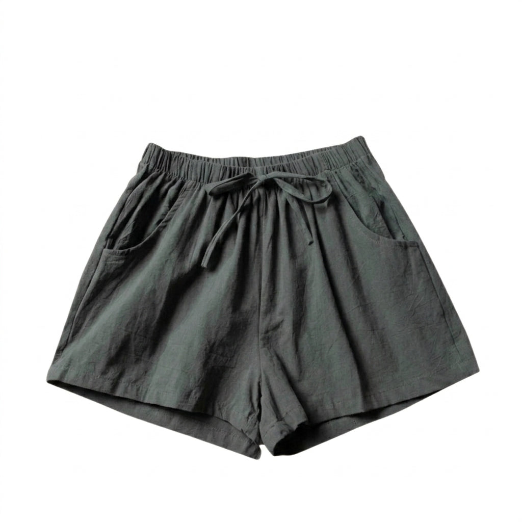 Damen-Shorts mit hohem Bund, Kordelzug und Seitentaschen-Shorts for women-Alpenkind